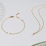 Freshwater Pearl And 18ct Gold Vermeil Necklace, thumbnail 4 of 5