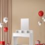 Dressing Table With Large Mirror Modern Style White, thumbnail 9 of 12