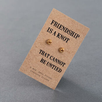 Friendship Knot Sterling Silver Earrings, 4 of 12