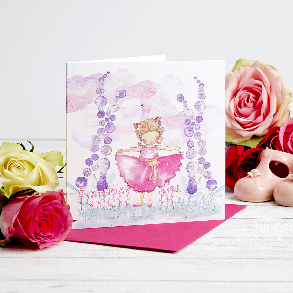 Pink Birthday Girl Card, 1 of 3