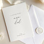 Luxury 'Letter To My Mum And Dad On My Wedding Day' Card, Elegant Calligraphy Design, thumbnail 1 of 7