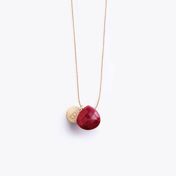July Ruby Fine Cord Birthstone Necklace, 3 of 5