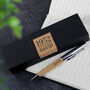 Personalised Date And Name Cork Pen Set, thumbnail 2 of 2