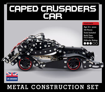 Make Your Own Caped Crusaders Car Metal Construction Set, 5 of 8
