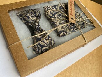 Matching Father And Son Bow Ties And Pocket Squares, 3 of 4
