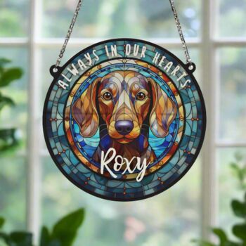 Dachshund Dapple Memorial Suncatcher, 5 of 6