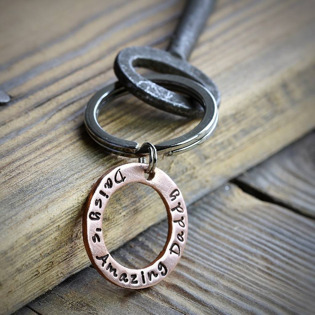 Image of Personalised Daddy Copper Keyring