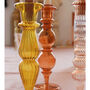 Set Of Three Handmade Glass Candle Holders, thumbnail 2 of 5