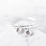 Personalised Print Charm On A Hammered Bangle Bracelet, thumbnail 4 of 8