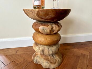 Teak Root Wood Side Coffee Lamp Table Handmade, 3 of 8