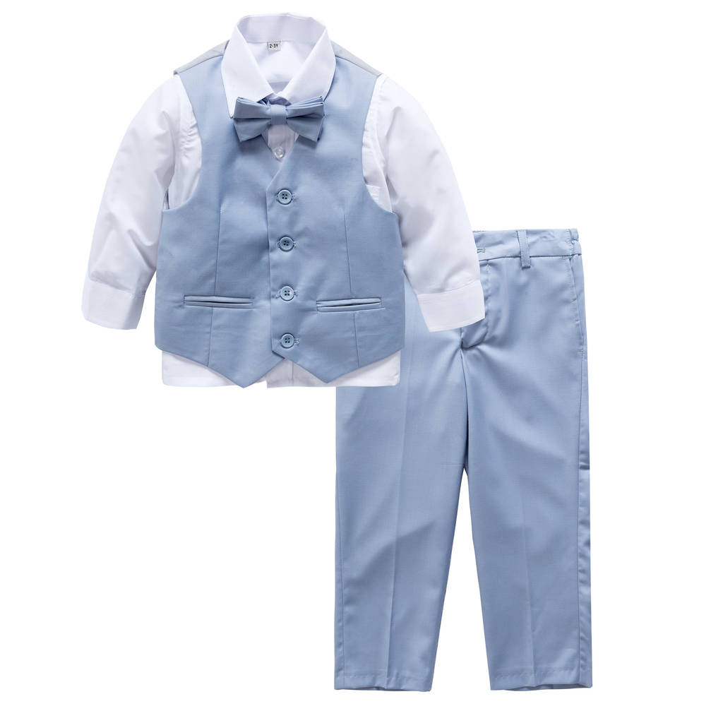 ring bearer page boy's 4pc pale blue suit by baby magic dress ...
