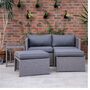 Oxford Grey Rattan Garden Daybed And Coffee Table, thumbnail 2 of 6