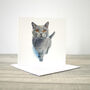 Illustrated Cat Greetings Card, thumbnail 1 of 2