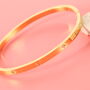 Minimalist Gold Polaris Guiding Heart Bangle Bracelet, thumbnail 8 of 10