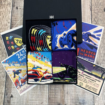 Le Mans Racing Posters Gift Socks, 2 of 12