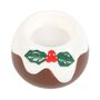 Christmas Pudding Tealight Candle Holder, thumbnail 5 of 6