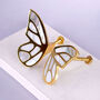G Decor Set Of Two Handcrafted Brass And Mother Of Pearl Butterfly Wing Handles, thumbnail 1 of 3