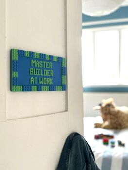 Lego Compatible Master Builder Door Sign, 2 of 4