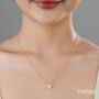Natural Pearl Satellite Chain Gold Vermeil, Rhodium Necklace, thumbnail 6 of 8