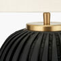 Black Terracotta Textured Ball Table Lamp, thumbnail 8 of 10