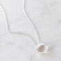 Clear Quartz Teardrop April Birthstone Necklace, Silver, thumbnail 4 of 6