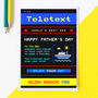 Funny Teletext Father's Day Card, thumbnail 2 of 3