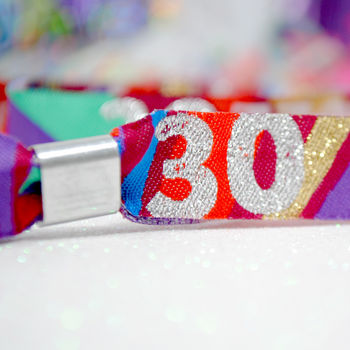 30 Fest 30th Birthday Party Festival Wristbands Favours, 4 of 6