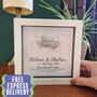 Personalised 25th Anniversary Gift Framed Silver Bow, thumbnail 2 of 6