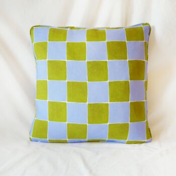 Tilly Cushion Cornflower And Olive, 2 of 2