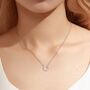 Sterling Silver Tiny Horseshoe Pendant Necklace, thumbnail 6 of 11