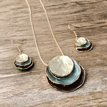 Boho Jewellery Gift Set Layered Earrings And Necklace, 4 of 11