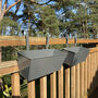 Pair Of Charming Charcoal Grey Hanging Balcony Planters, thumbnail 2 of 6