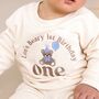 'My Beary First Birthday' Personalised Embroidered First Birthday Sweatshirt In Six Colours, thumbnail 6 of 8