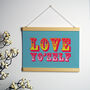 Love Yo'self Circus Style A5 Print With Hanging Frame, thumbnail 1 of 2