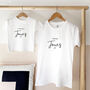 Personalised Mummy And Me Littlest T Shirt Set, thumbnail 1 of 5