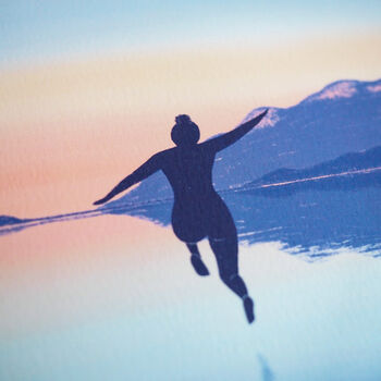 Jumping In Wild Swimming A4 Art Print, 3 of 4