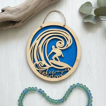 Personalised Wooden Surfboard Wall Art, 4 of 6