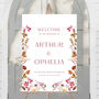 Wedding Welcome Sign Autumn Floral, thumbnail 1 of 3