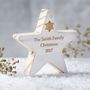 Personalised Family Wooden Star Keepsake With Snowflake, thumbnail 1 of 3
