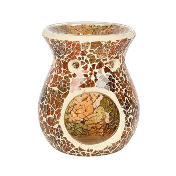 Glass Crackle Oil Burner And Wax Warmer, 2 of 4