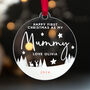 Personalised First Christmas As My Mummy Bauble Keepsake, thumbnail 1 of 6