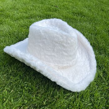 White Fur Cowboy Hat, 3 of 5