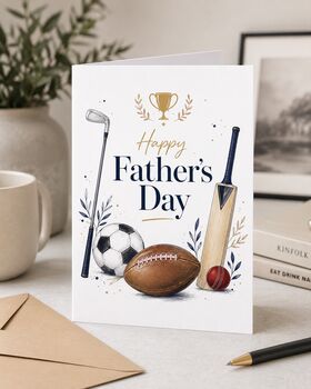 Sports Dad Father’s Day Card, 6 of 6