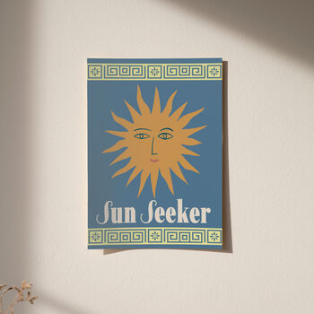 Sun Seeker Summer Holiday Personalised Print, 7 of 8