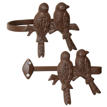 Iron Anniversary Love Bird Curtain Ties Set, 2 of 4