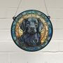 Flat Coated Retriever Stained Glass Effect Suncatcher, thumbnail 1 of 3