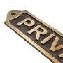 Retro Private Door Sign Solid Brass Antique Style Sign Plaque, thumbnail 5 of 11