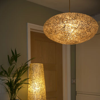 Callisto Gold Oval Ceiling Light, 3 of 6