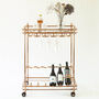 Handmade Drink Trolley With Wine Rack And Glass Rack, thumbnail 2 of 5