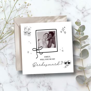 Bridesmaid Proposal Card, Personalised Photo Proposal, 2 of 6